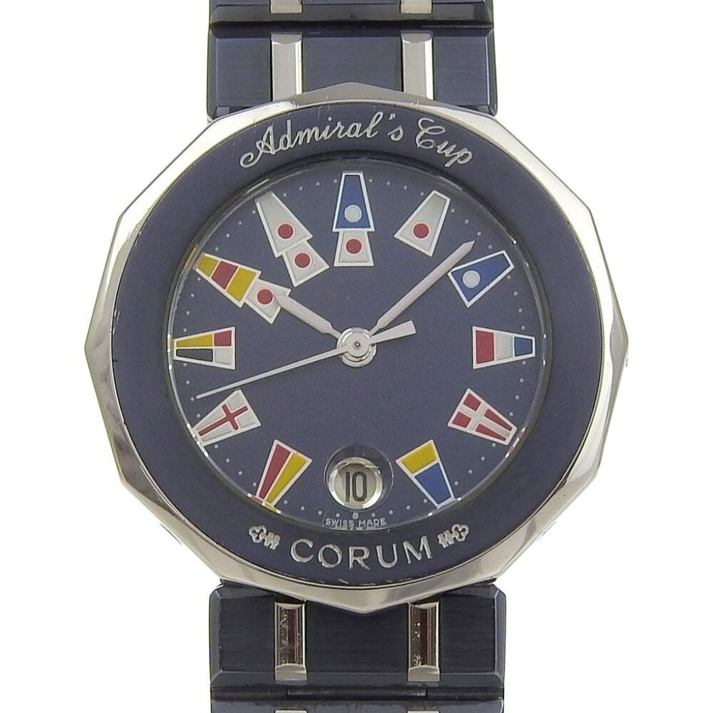 CORUM Admirals cup Watches 39.610.30.V50 NavyDial Stainless Steel/Gun